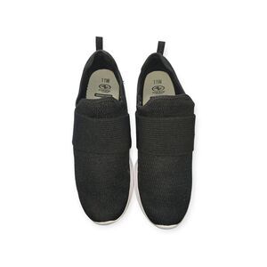 Athletic Works Mens Memory Foam Slip On Sneakers Size 11 Wide Black Fabric